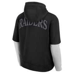 Las Vegas Raiders Unisex Sleek Elements Pullover Hoodie - Black Hoodies