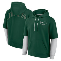 New York Jets Unisex Sleek Elements Pullover Hoodie - Green Hoodies