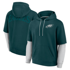 Philadelphia Eagles Unisex Sleek Elements Pullover Hoodie - Green Hoodies