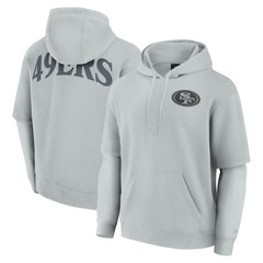 San Francisco 49ers Unisex Sleek Elements Pullover Hoodie - Gray Hoodies