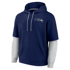 Seattle Seahawks Unisex Sleek Elements Pullover Hoodie - College Navy Hoodies