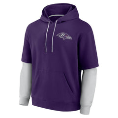 Baltimore Ravens Unisex Sleek Elements Pullover Hoodie - Purple Hoodies
