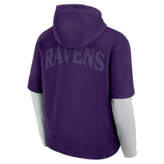 Baltimore Ravens Unisex Sleek Elements Pullover Hoodie - Purple Hoodies