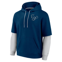 Houston Texans Unisex Sleek Elements Pullover Hoodie - Navy Hoodies