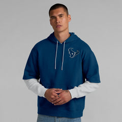 Houston Texans Unisex Sleek Elements Pullover Hoodie - Navy Hoodies