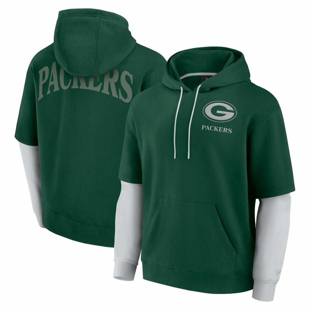 Green Bay Packers Unisex Sleek Elements Pullover Hoodie - Green Hoodies