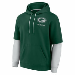 Green Bay Packers Unisex Sleek Elements Pullover Hoodie - Green Hoodies