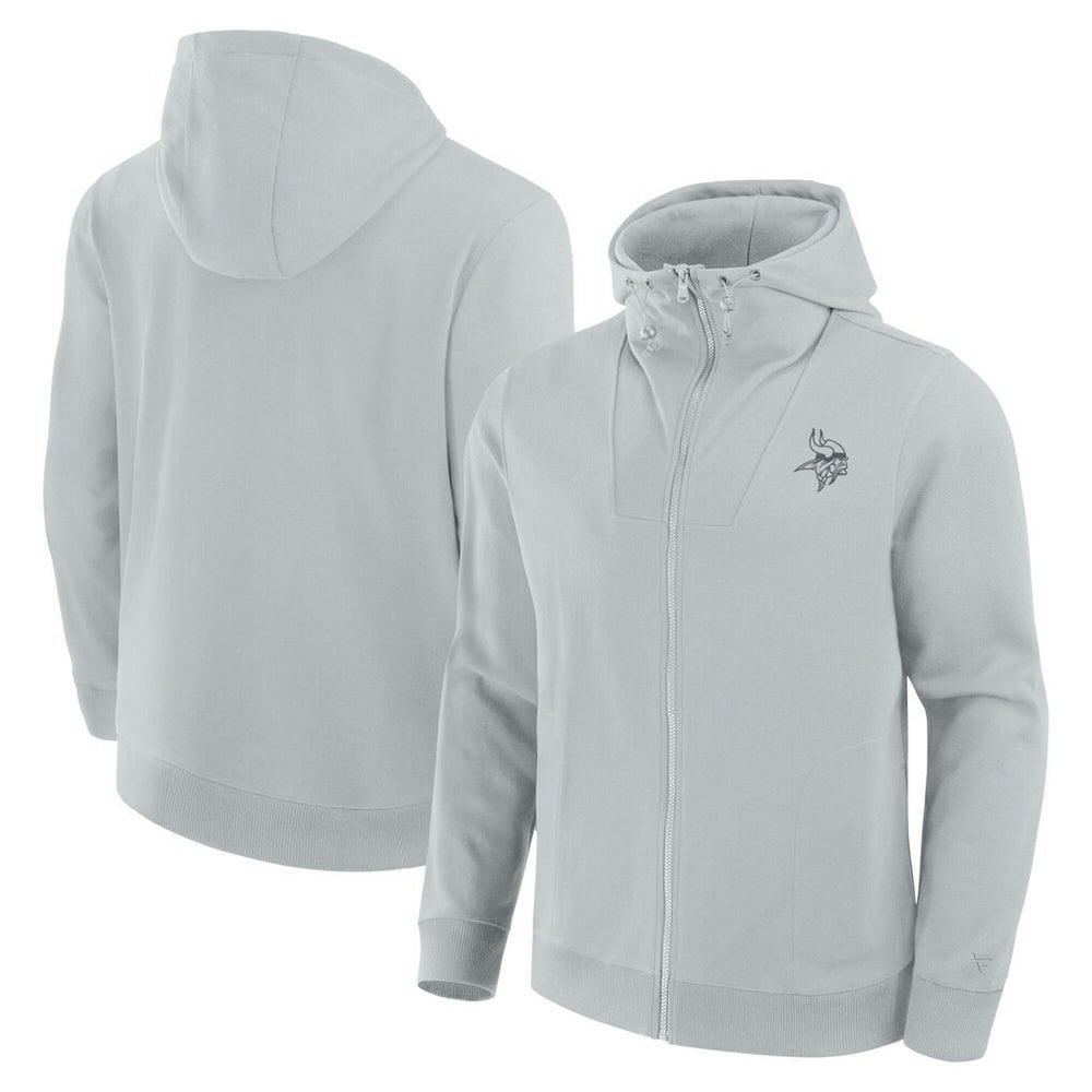 Minnesota Vikings Unisex Front Office Full-Zip Hoodie - Gray Hoodies