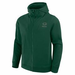Green Bay Packers Unisex Front Office Full-Zip Hoodie - Green Hoodies