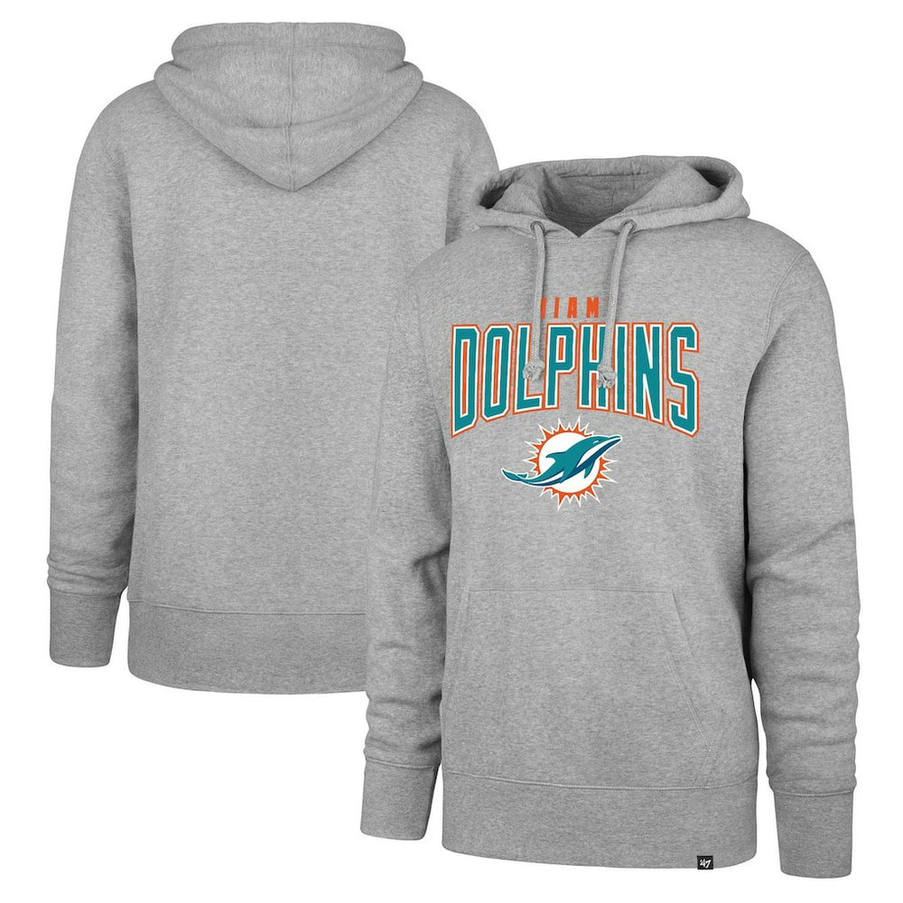 Miami Dolphins '47 Headline Pullover Hoodie - Gray Hoodies