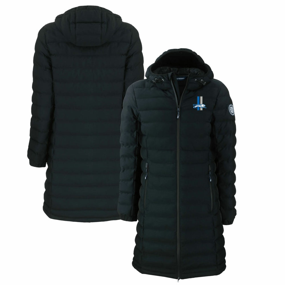 Detroit Lions Cutter & Buck Women's Throwback Logo Mission Ridge Repreve Eco Insulated Full-Zip Puffer Jacket - Black Jackets