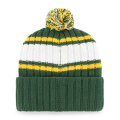 Oakland Athletics '47 Plateau Cuffed Knit Hat with Pom - Green Hats