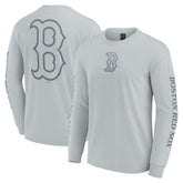 Boston Red Sox Fanatics Elements Strive Long Sleeve T-Shirt - Gray T-shirts