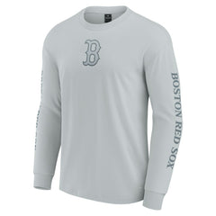 Boston Red Sox Fanatics Elements Strive Long Sleeve T-Shirt - Gray T-shirts