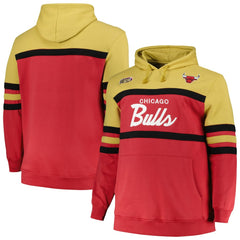 Chicago Bulls Big & Tall Hardwood Classics Head Coach Pullover Hoodie Red - Mitchell & Ness