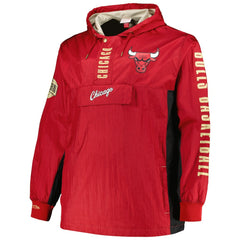 Chicago Bulls Big & Tall Hardwood Classics Team OG 2.0 Anorak Hoodie Quarter-Zip Windbreaker Jacket Red - Mitchell & Ness