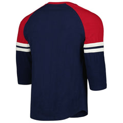 St. Louis Cardinals Mitchell & Ness Cooperstown Collection Legendary Raglan Slub Henley Three-Quarter Sleeve T-Shirt - Navy T-shirts