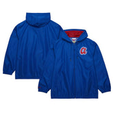 Atlanta Braves Mitchell & Ness Cooperstown Collection Vintage Logo Full-Zip Hoodie Windbreaker Jacket - Royal Jackets
