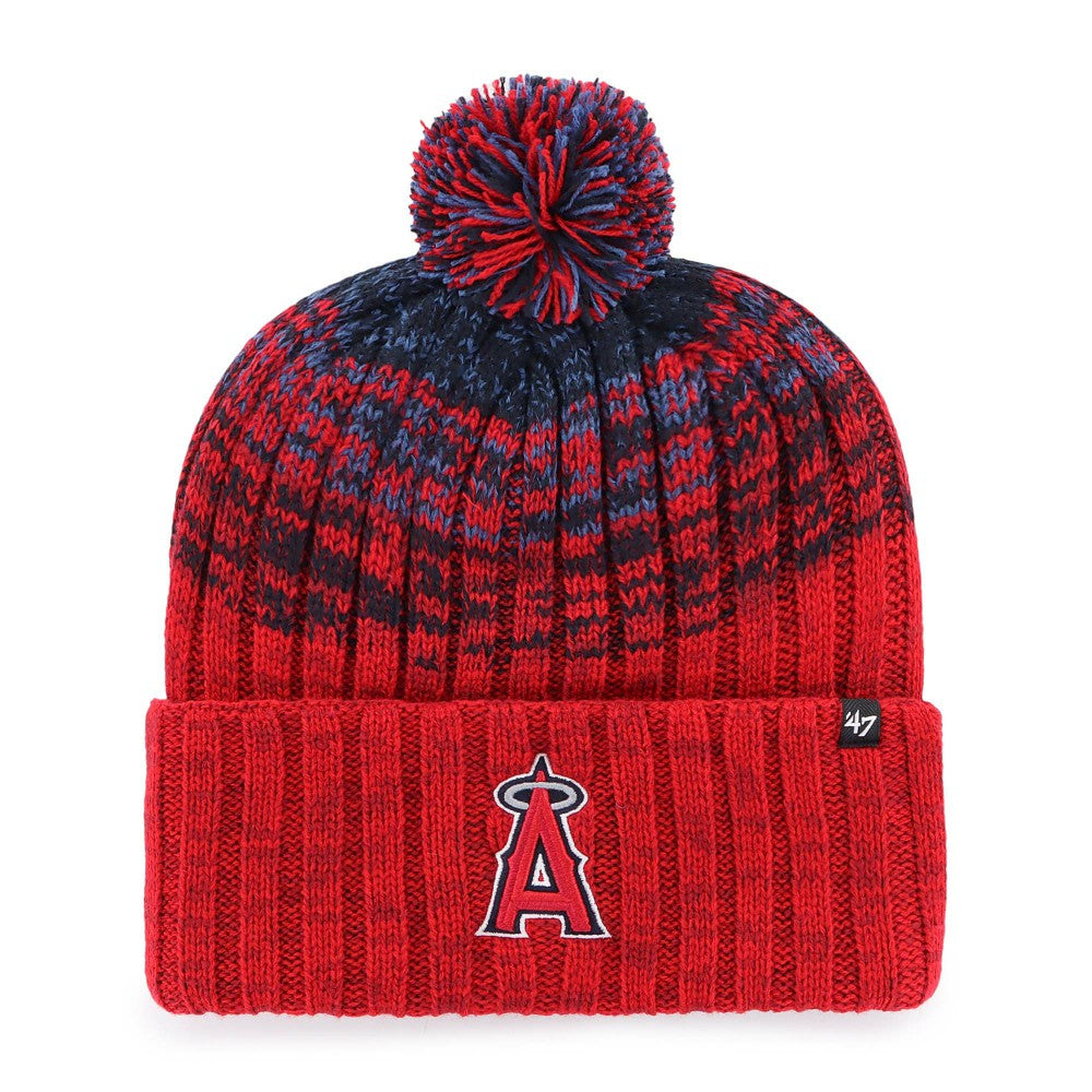 Los Angeles Angels '47 Youth Cascade Cuffed Knit Hat with Pom - Red Hats