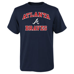 Atlanta Braves Youth Heart & Soul T-Shirt - Navy T-shirts