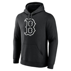 Boston Red Sox Monochrome Personalized Name & Number Pullover Hoodie - Black Hoodies