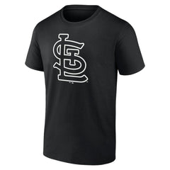 St. Louis Cardinals Monochrome Personalized Name & Number T-Shirt - Black T-shirts