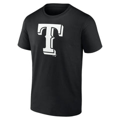 Texas Rangers Monochrome Personalized Name & Number T-Shirt - Black T-shirts