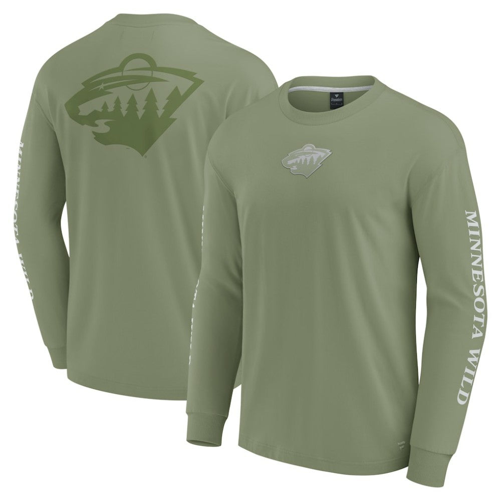 Minnesota Wild Fanatics Elements Strive Long Sleeve T-Shirt - Olive | US 201058846
