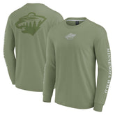 Minnesota Wild Fanatics Elements Strive Long Sleeve T-Shirt - Olive | US 201058846