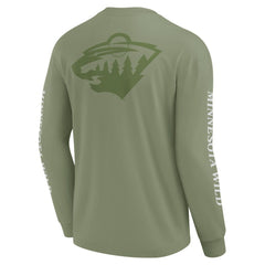 Minnesota Wild Fanatics Elements Strive Long Sleeve T-Shirt - Olive | US 201058846