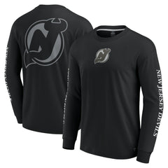 New Jersey Devils Fanatics Elements Strive Long Sleeve T-Shirt - Black | US 201058867
