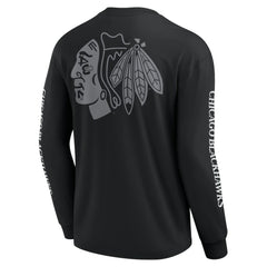 Chicago Blackhawks Fanatics Elements Strive Long Sleeve T-Shirt - Black | US 201058872