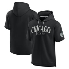 Chicago Blackhawks Fanatics Elements Ready Short Sleeve Pullover Hoodie - Black | US 201058900