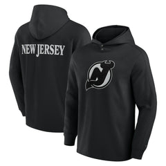 New Jersey Devils Fanatics Elements Blaze Tri-Blend Long Sleeve Hoodie T-Shirt - Black | US 201058992