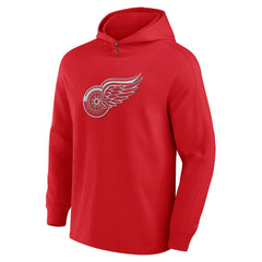 Detroit Red Wings Fanatics Elements Blaze Tri-Blend Long Sleeve Hoodie T-Shirt - Red | US 201058996