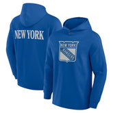 New York Rangers Fanatics Elements Blaze Tri-Blend Long Sleeve Hoodie T-Shirt - Blue | US 201058997