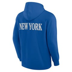 New York Rangers Fanatics Elements Blaze Tri-Blend Long Sleeve Hoodie T-Shirt - Blue | US 201058997