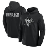 Pittsburgh Penguins Fanatics Elements Blaze Tri-Blend Long Sleeve Hoodie T-Shirt - Black | US 201059006