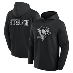 Pittsburgh Penguins Fanatics Elements Blaze Tri-Blend Long Sleeve Hoodie T-Shirt - Black | US 201059006