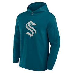 Seattle Kraken Fanatics Elements Blaze Tri-Blend Long Sleeve Hoodie T-Shirt - Teal | US 201059012