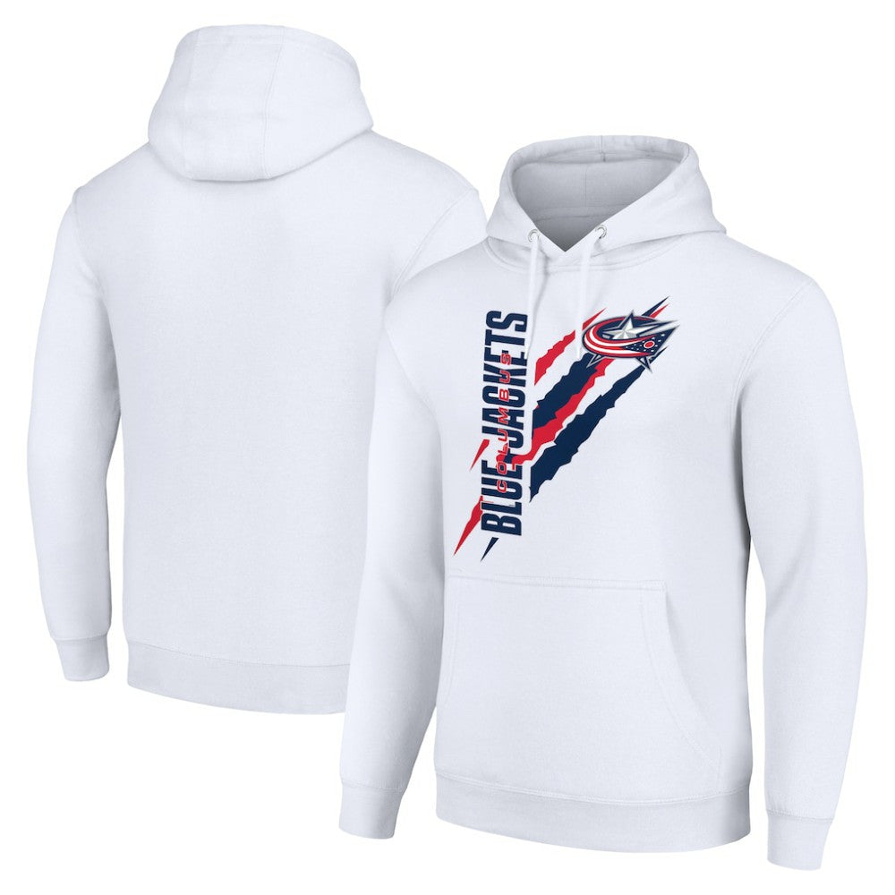 Columbus Blue Jackets Starter Color Scratch Fleece Pullover Hoodie - White | US 201059177