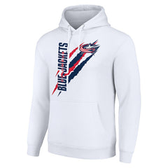 Columbus Blue Jackets Starter Color Scratch Fleece Pullover Hoodie - White | US 201059177