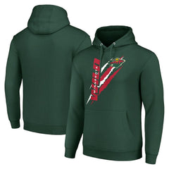 Minnesota Wild Starter Color Scratch Fleece Pullover Hoodie - Green | US 201059178