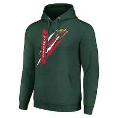 Minnesota Wild Starter Color Scratch Fleece Pullover Hoodie - Green | US 201059178