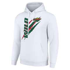 Minnesota Wild Starter Color Scratch Fleece Pullover Hoodie - White | US 201059187