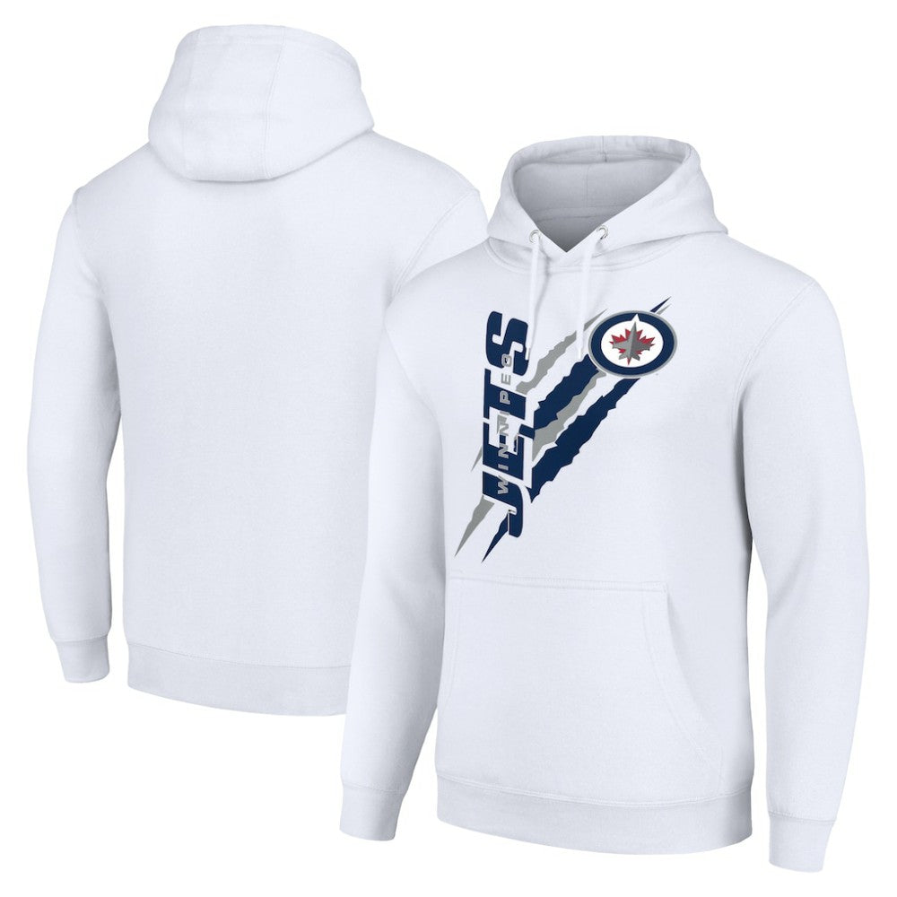 Winnipeg Jets Starter Color Scratch Fleece Pullover Hoodie - White | US 201059194