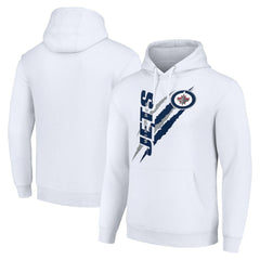 Winnipeg Jets Starter Color Scratch Fleece Pullover Hoodie - White | US 201059194