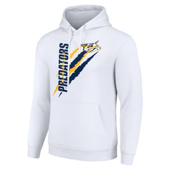Nashville Predators Starter Color Scratch Fleece Pullover Hoodie - White | US 201059195