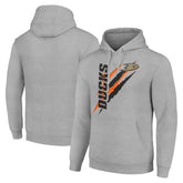 Anaheim Ducks Starter Color Scratch Fleece Pullover Hoodie - Heather Gray | US 201059198