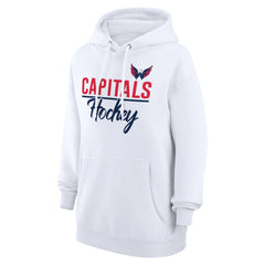 Washington Capitals G-III 4Her by Carl Banks Women's Team Fleece Pullover Hoodie - White | US 201059299